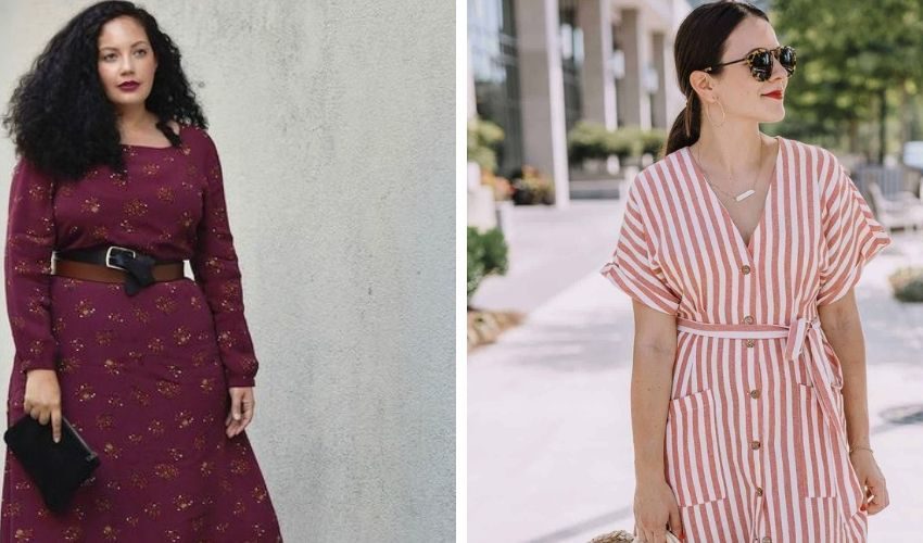Dress styles that visually make the waist narrow