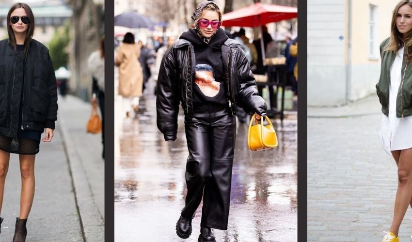 The most fashionable images with a bomber jacket