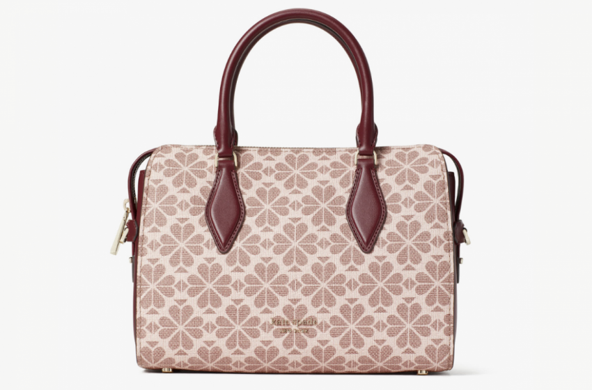 An accumulation of Kate Spade New York’s signature handbags