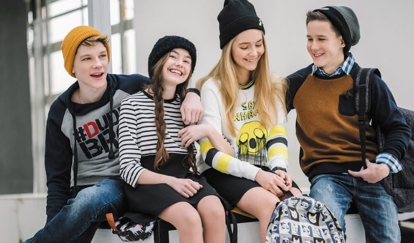 Teen fashion fall-winter this year-this year: jackets, jeans, school uniforms
